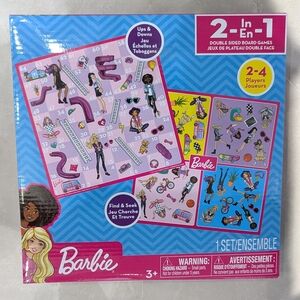 2/$35 Barbie Pink Double-Sided Board Game Set